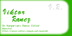 viktor rancz business card